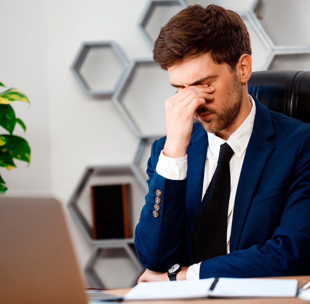 Ejecutivo preocupado